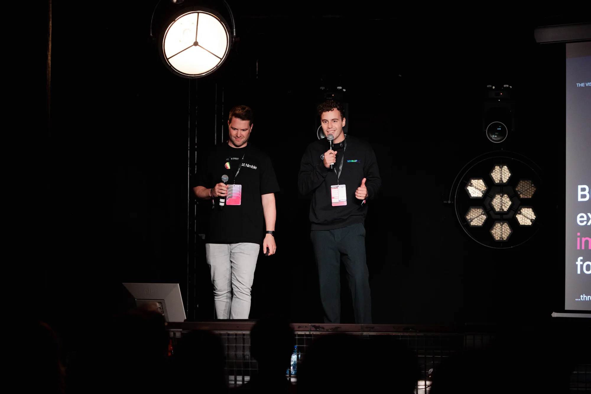 Stef and Gil Nimmegeers on stage at NimbleFest
